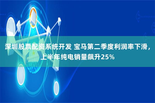深圳股票配资系统开发 宝马第二季度利润率下滑，上半年纯电销量飙升25%